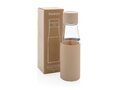 Ukiyo glass hydration tracking bottle with sleeve 12