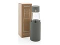 Ukiyo glass hydration tracking bottle with sleeve 18