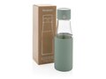 Ukiyo glass hydration tracking bottle with sleeve 24