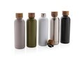 Wood RCS certified recycled stainless steel vacuum bottle