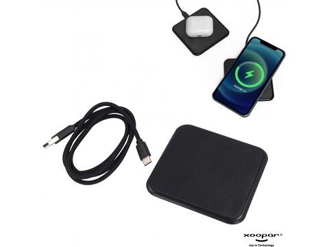 2259 | Xoopar Iné Wireless Fast Charger - Recycled Leather 15W