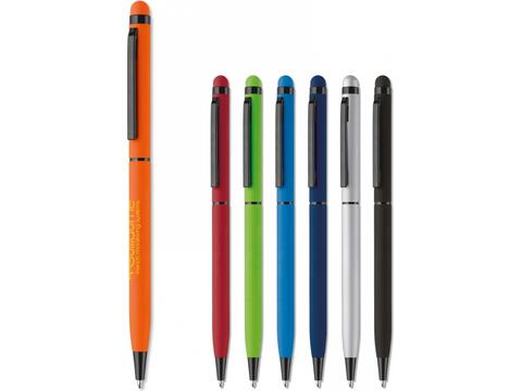 Metal ballpen stylus rubberied