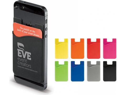 Smartphone silicone card holder