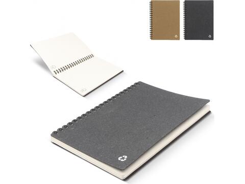 Notebook recycled leather Midi