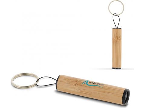 Flashlight keychain bamboo