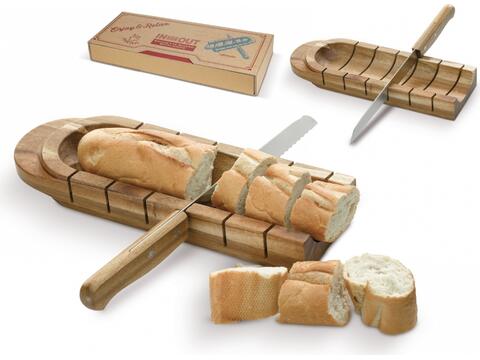 Baguette board with knife