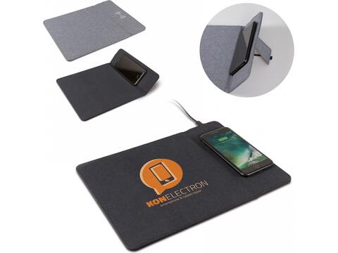 Mousepad with wireless charging pad 5W