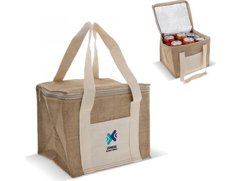 Cooler bag Jute square 22x18x18cm