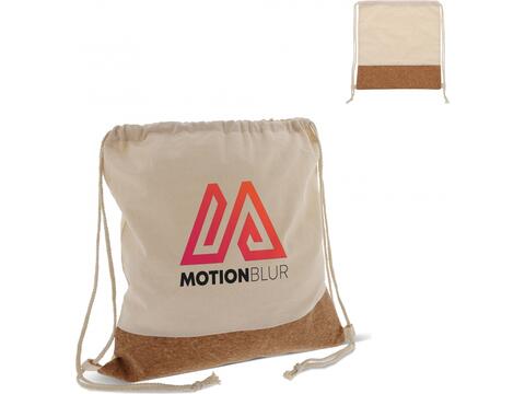 Drawstring bag Cork with cotton cords 38x41cm