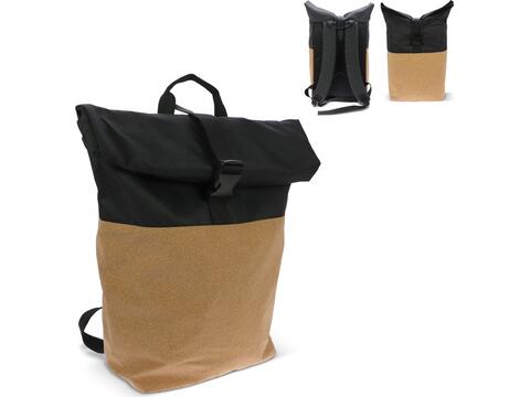 Rolltop backpack cork & R-PET 18L