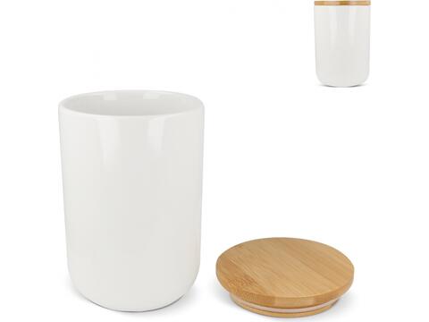 Canister Ceramic & Bamboo 900ml