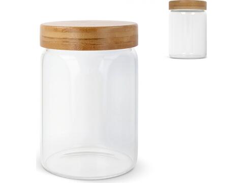 Canister glass & bamboo 900ml