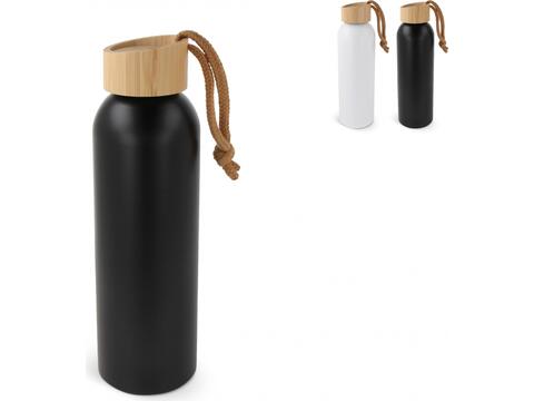 Water bottle with bamboo lid 600ml