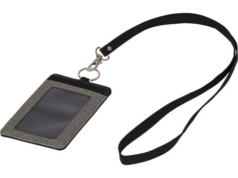 Heathered badge holder set