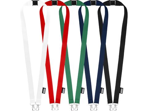 Adam recycled PET lanyard with two hooks