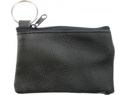 Leather wallet with zipper
