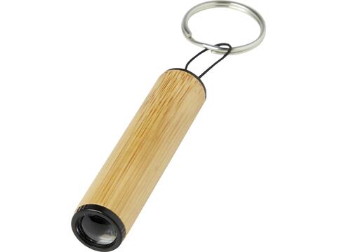 Cane bamboo key ring with light