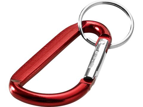 Timor recycled aluminium carabiner keychain