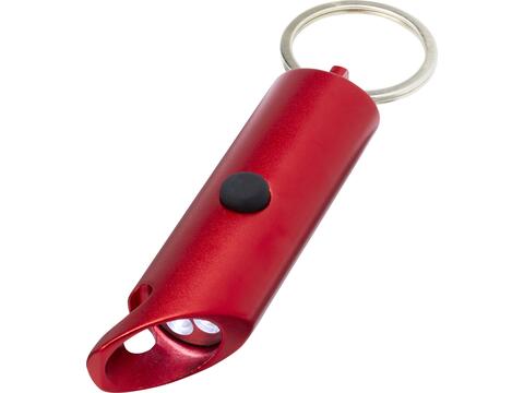 Flare RCS recycled aluminium IPX LED light and bottle opener with keychain