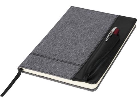 Heathered A5 notebook with leatherlook side