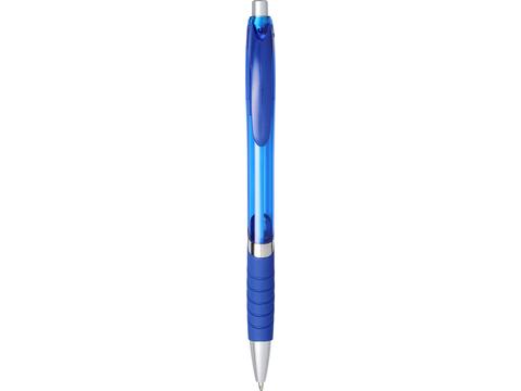 Turbo translucent ballpoint pen with rubber grip