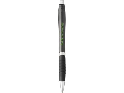 Turbo solid colour ballpoint pen with rubber grip