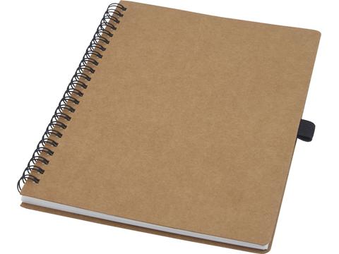 Cobble A5 wire-o recycled cardboard notebook with stone paper