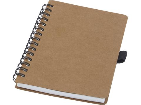 Cobble A6 wire-o recycled cardboard notebook with stone paper