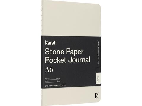 Karst® A6 stone paper softcover pocket journal - blank