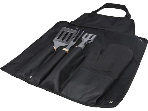 Gril 3-piece BBQ tools set and glove