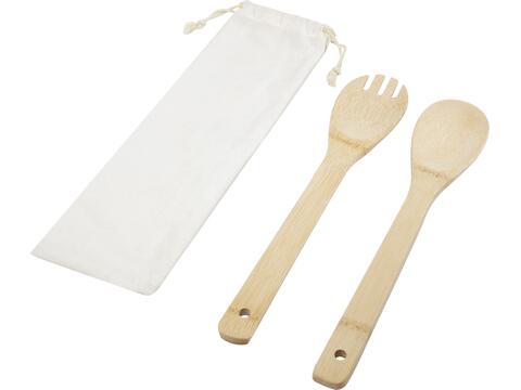 Endiv bamboo salad spoon and fork