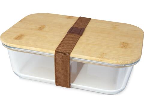 Roby glass lunch box with bamboo lid