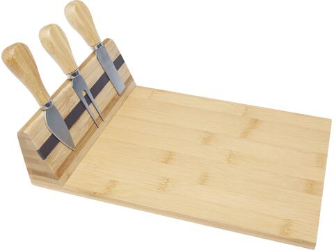 Mancheg bamboo magnetic cheese board and tools