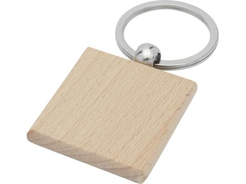 Gioia beech wood squared keychain