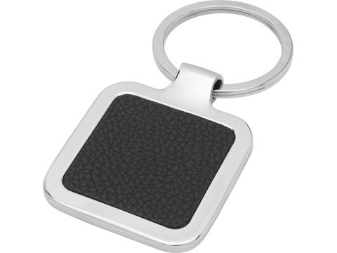 Piero laserable PU leather squared keychain