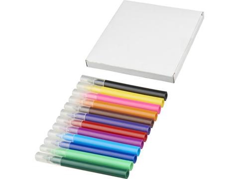 12 gekleurde markers