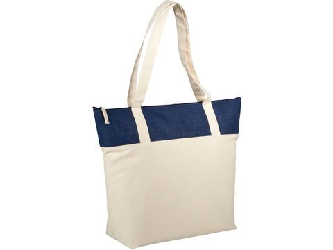 Jute and cotton tote