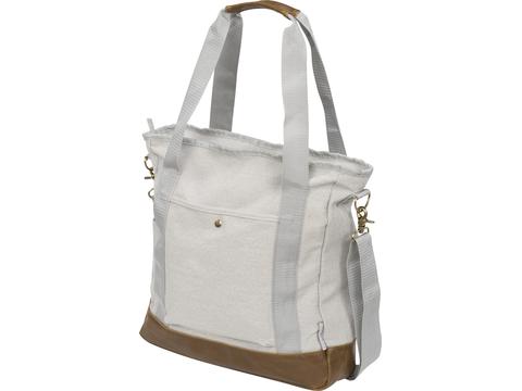 Harper zippered cotton canvas tote bag