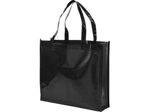 Shiny laminated non-woven shopping tote bag