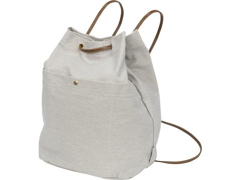 Harper cotton canvas drawstring backpack