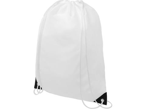 Oriole drawstring backpack with coloured corners