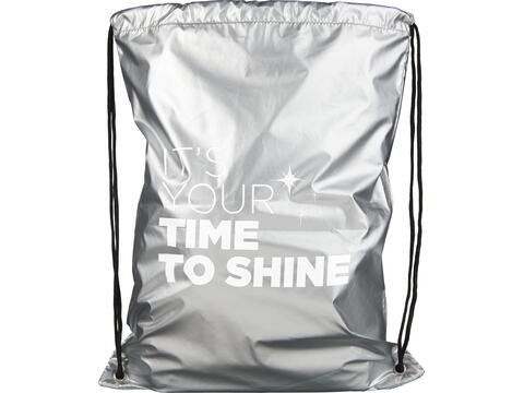 Be Inspired shiny drawstring backpack