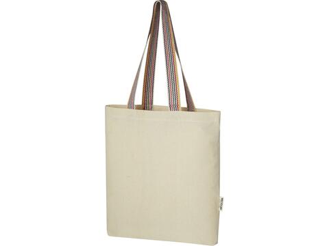 Rainbow 180 g/m² recycled cotton tote bag 5L