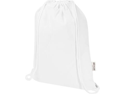 Oregon Blend 140 g/m² GRS recycled drawstring bag 5L