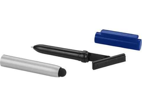 Robo stylus ballpoint pen with screen cleaner