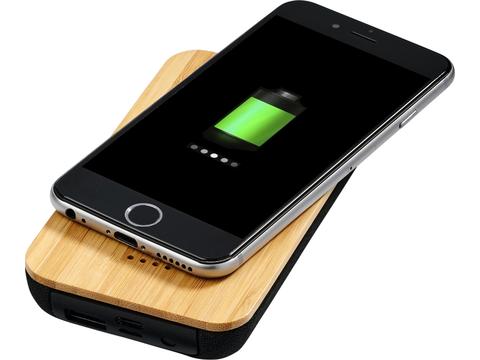 Future bamboo/fabric 6000 mAh wireless power bank