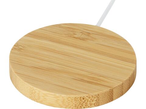 Atra 10W bamboo magnetic wireless charging pad