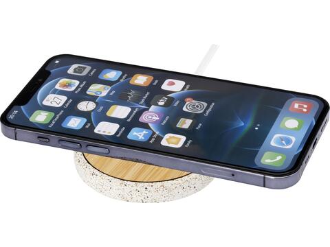 Terrazzo 10W wireless bamboo charging pad