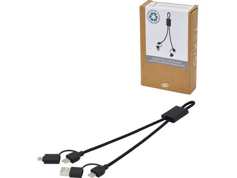 Connect 6-in-1 45W RCS recycled aluminium fast charging cable