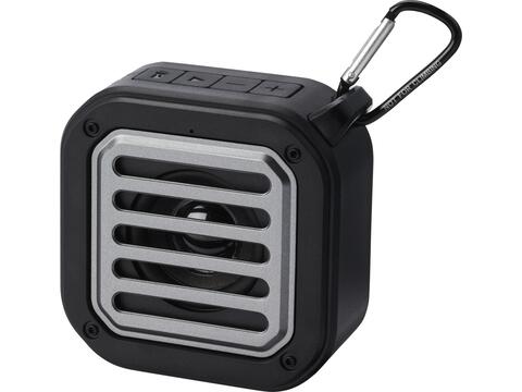 Solo 3W IPX5 RCS recycled plastic solar Bluetooth® speaker with carabiner
